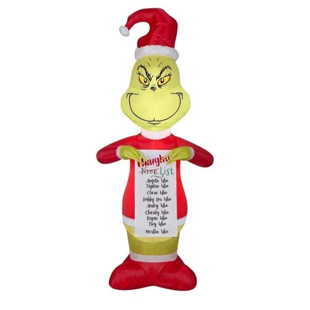 5.5ft Dr. Seuss The Grinch with Naughty List Holiday Airblown Inflatable